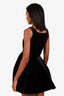 Maje Black Velvet Sleeveless Mini Dress Size 34