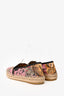 Gucci Beige Multicolour Canvas GG Supreme Bengal Tiger Print Pillar Espadrilles Size 37