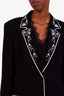 Cinq A Sept Black Embroidered Blazer Size 8