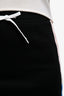 Miu Miu 2018 Black Striped Logo Side Mini Skirt Size M