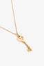 Tiffany & Co. 18K Yellow Gold Heart Key Pendant Necklace