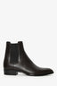 Saint Laurent Brown Leather Ankle Boot Size 40 Men's
