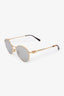 Miu Miu Brown Round Logo Sunglasses