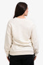 Gucci Cream/Red Dog Graphic Embellished Sweatshirt Est Size L