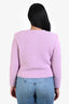 Ba&sh Lilac Knit Gold Buttoned 'Lady' Cardigan Size L