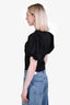 Frame Black Cotton Puff Sleeve 'Tie-Neck' Top Size XS