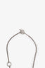 Hermès Silver Chain White Craie 'Cavalier' Necklace