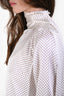 Erdem Cream/Red Polka Dot Silk 'Yvonna' Neck Tie Blouse Size 8 US