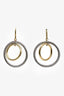 David Yurman Bonded Sterling Silver and 18K Yellow Gold Oval Mobile Drop Earrings