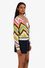 Missoni Boboli Multicolour Cotton Linen Zig Zag Knit Cardigan Size 42