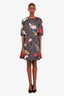 Oscar de la Renta Floral Mini SS Dress Size 16