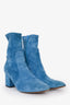 Valentino Blue Suede Heeled Boots Size 39