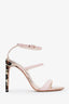 Sophia Webster Pink/Leopard Print 'Rosalind' Open Toe Heels Size 37