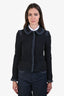 Dolce & Gabbana Navy Blue and Denim Cropped Blazer Size 38