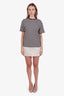 Gucci Beige Cotton Pleated Mini Skirt Size 42