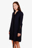 Chloe Navy Long Sleeve Belted Mini Dress Size 34