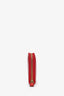 Prada Red Saffiano Zip Around Long Wallet
