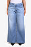 AG Adriano Goldschmied Blue Denim Low Waisted Wide Leg Stella Jeans Size 29