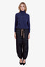 Brunello Cucinelli Blue Cotton Balloon Pant Size 4