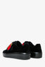 Prada Black/Red Velvet 'Trompe L'oeil' Buckle Sneakers Size 35.5