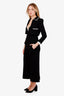 Pre-loved Chanel™ 95P Black CC Halter Neck Jumpsuit with Cropped Jacket Set Size 34
