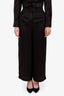 Fendi Black Silk FF Zucca Trousers Size 38