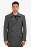 Brunello Cucinelli Grey Cashmere Wool Blend Trench Coat Estimated Size Large Mens