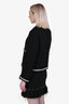 Pre-loved Chanel™ 1998 Black/White Mohair Blend CC Button Jacket Size 40