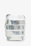 Paco Rabanne Silver Metallic Cage Leather Hobo Mini Bucket Bag
