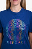 Versace Blue Cotton Medusa Logo Short Sleeve T-Shirt Size S
