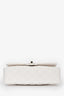 Pre-loved Chanel™ White Caviar Leather Small Classic Double Flap GHW