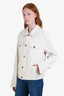 Versace White 'La Medusa' Denim Jacket Size 50