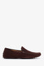Tod's Burgundy Suede Driving Shoes Size 9 Mens
