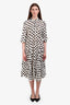 Antonio Marras White/Black Floral Jacquard Maxi Dress Size 46