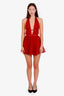 Mirror Palais Red Silk 'Venus' Mini Dress Size XS