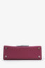 Moynat Purple Leather Réjane BB Top Handle Crossbody