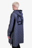 Giorgio Armani Grey/Black Knit Velvet Quilted Jacket Size 48 Men's