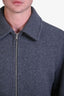 Theory Grey Wool Zip Jacket Size L Men's