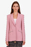 Cinq A Sept Pink Studded Blazer Size 6