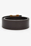 Louis Vuitton Brown Grained Leather LV Belt Size 75