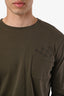 Louis Vuitton Brown Cotton Damier Print Long Sleeve Crewneck with Pocket Size M Men's