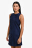 Balenciaga Blue Lambskin Mini Dress Size 36
