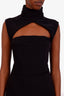 16 Arlington Black Sleeveless Cut Out Front Midi Dress Est Size M