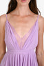 Michael Costello Purple Chiffon Lace Sleeveless Maxi Dress Size S