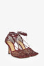 Bottega Veneta Cherry Crystal Stretch Heels Size 37.5