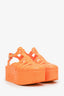 Loewe Orange Platform Jelly Sandals Size 39