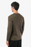 Louis Vuitton Brown Cotton Damier Print Long Sleeve Crewneck with Pocket Size M Men's