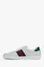Gucci White Leather Web Bee Ace Sneakers Size 12 Mens