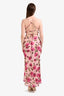 More to Come Pink Floral Criss Cross Open Back Maxi Dress Size S