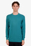 Pull à col rond en cachemire vert Loro Piana taille 54 homme